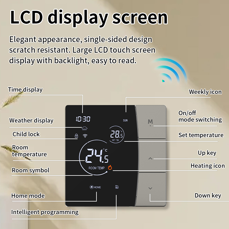 Termostato a pulsante LED SDM6