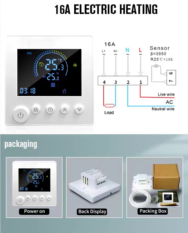 Termostato WiFi con pulsante K1M modello
